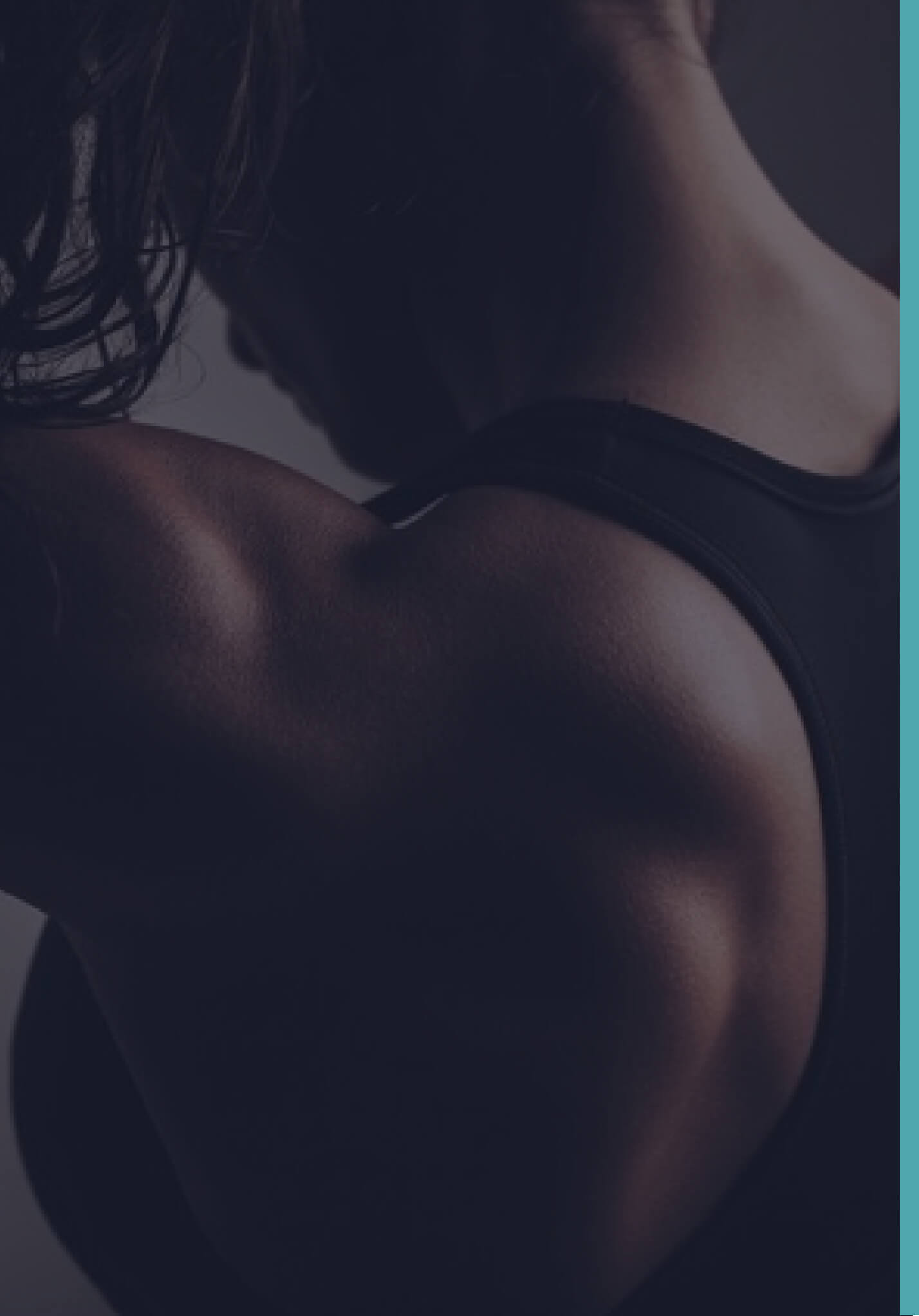 Back of lady with muscle